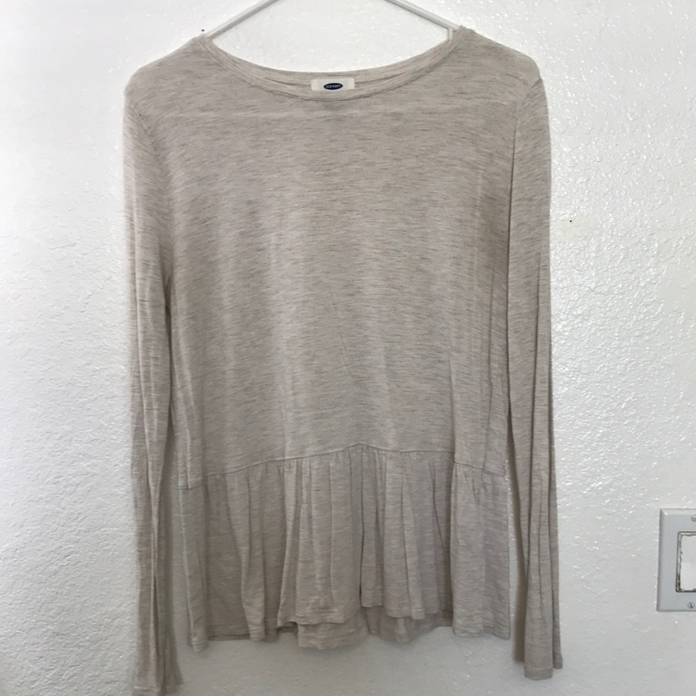 Long Sleeve Peplum Shirt